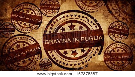 Gravina in puglia, vintage stamp on paper background