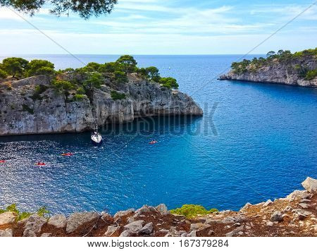 Calanque Between Marseille And Cassis, Provence, France
