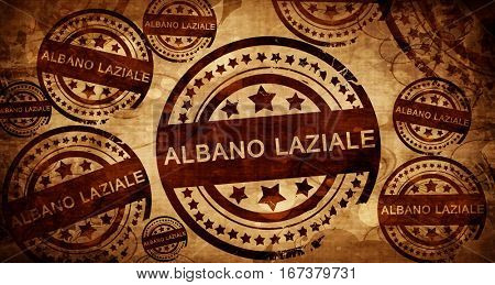 Albano laziale, vintage stamp on paper background