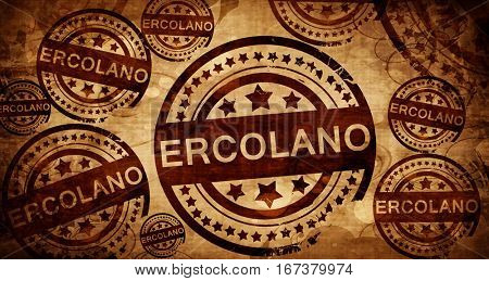 Ercolano, vintage stamp on paper background