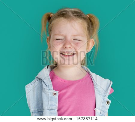 Little GIrl Smiling Happiness Playful Twintail Hairstyle