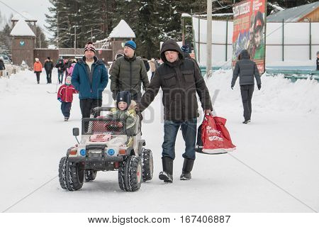 People In The Park Poroshino During The Celebration Of The End Of Winter Named Shrovetide In Kirov I