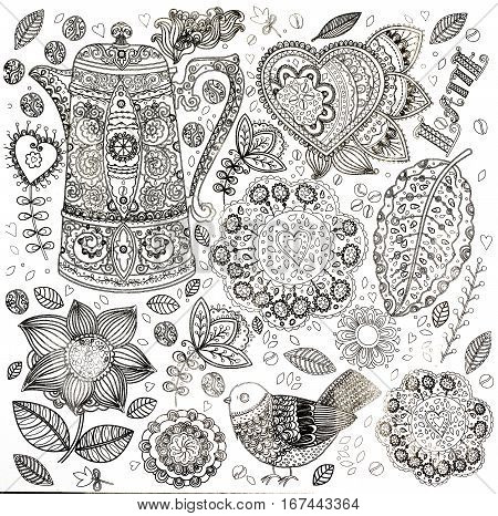 Coloring Pages For Adults,tea