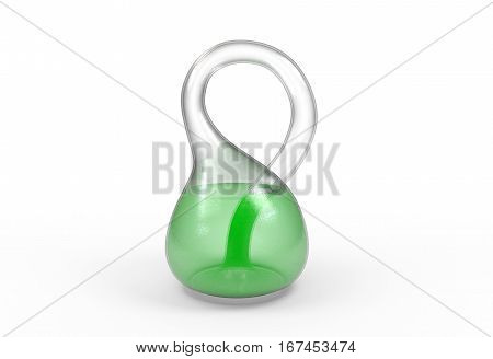 Klein bottle isolated on a white background 3d render