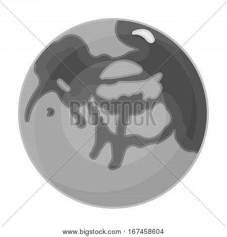 Mercury icon in cartoon design isolated on white background. Planets symbol stock vector illustration.