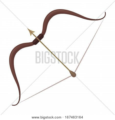 Viking bow icon in cartoon design isolated on white background. Vikings symbol stock vector illustration.