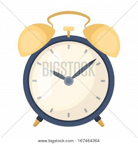 Bedside clock icon in cartoon design isolated on white background. Sleep and rest symbol stock vector illustration.