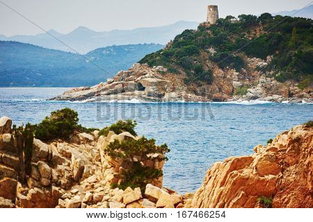 Sardinia sea coast resort in Italy