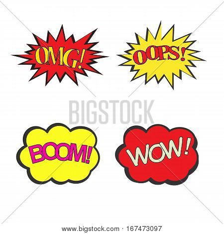 Set Comic Text Set Comic Text 벡터 및 사진(무료 체험) | Bigstock