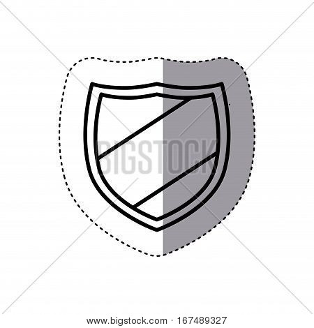 sticker silhouette emblem with contourn lines vector illustration