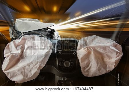 Air Bag And Front Windshield Cracked By Accident.