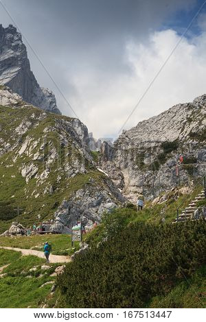 Majestic peaks around the town of Garmisch