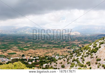 Lasithi Plateau On The Island Of Crete In Greece.