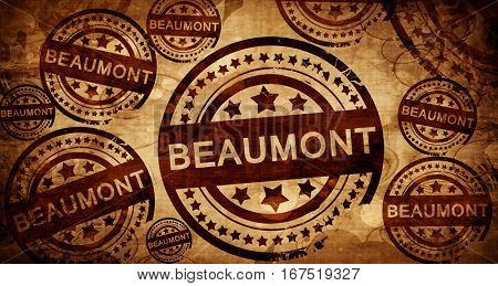 beaumont, vintage stamp on paper background