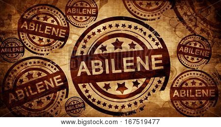 abilene, vintage stamp on paper background