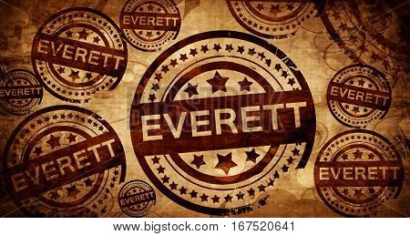 everett, vintage stamp on paper background