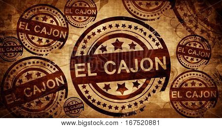el cajon, vintage stamp on paper background