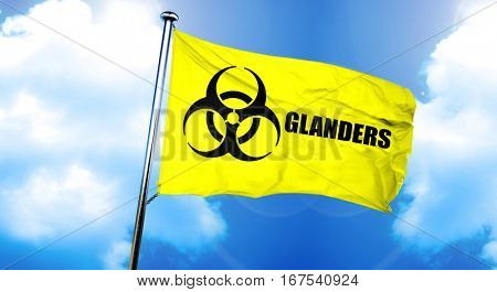 Glanders flag, 3D rendering