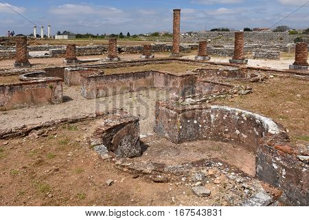 Roman ruins of the ancient city of Conimbriga Beiras region Portugal