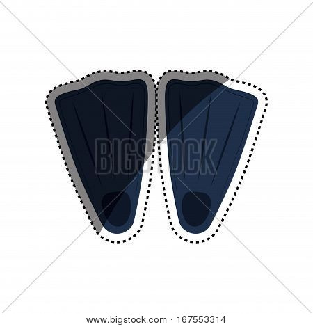 Diving fins isolated icon vector illustration graphic design