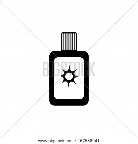 Sun bronzer bottle icon vector illustration graphic design