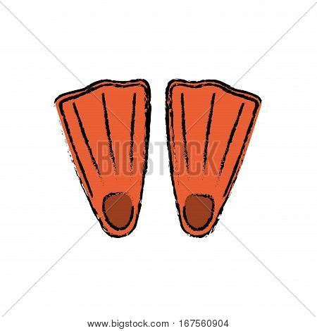Diving fins isolated icon vector illustration graphic design