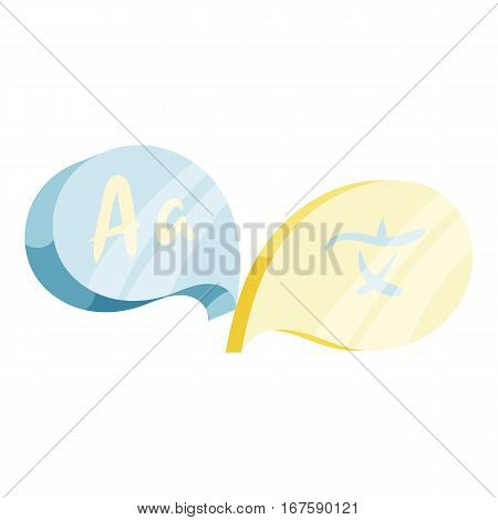 English Japan translation concept icon. Cartoon illustration of English Japan translation concept vector icon for web