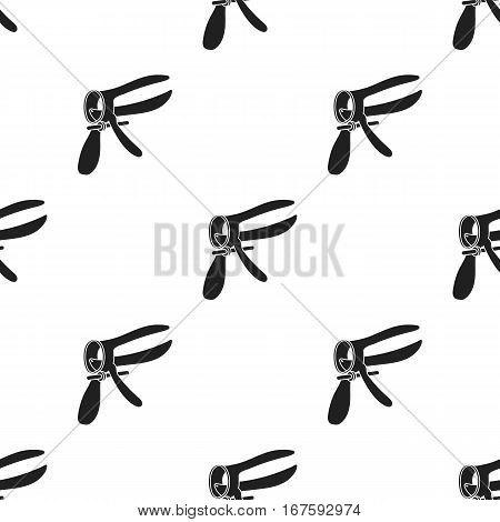 Speculum icon in black style isolated on white background. Pregnancy pattern vector illustration. - stock vector