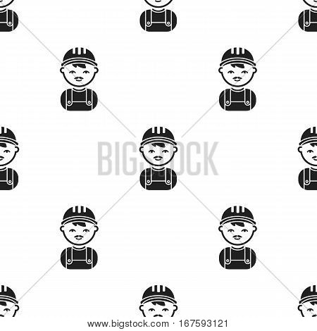 Policeman black icon. Illustration for web and mobile. - stock vector