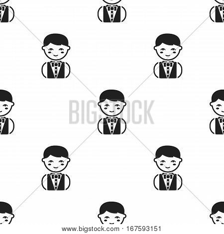Waiter black icon. Illustration for web and mobile. - stock vector
