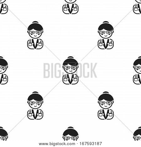 Scientist black icon. Illustration for web and mobile. - stock vector