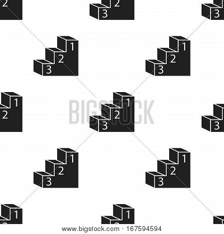 Pedestal icon black. Single education icon from the big school, university black. - stock vector