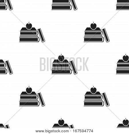 Books icon black. Single education icon from the big school, university black. - stock vector