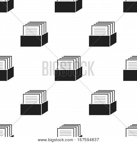 Archive icon black. Single education icon from the big school, university black. - stock vector