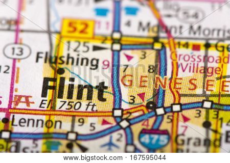 Flint, Michigan On Map