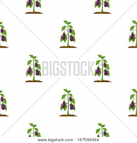 Eggplant icon cartoon. Single plant icon from the big farm, garden, agriculture cartoon. - stock vector