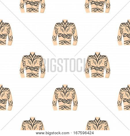 Body tattoo icon cartoon. Single tattoo icon from the big studio cartoon. - stock vector
