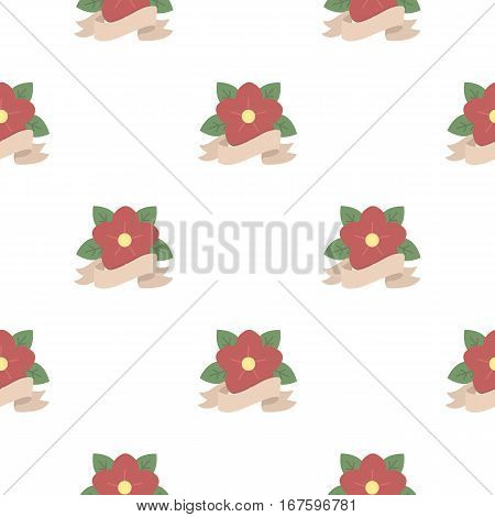 Flower tattoo emblem icon cartoon. Single tattoo icon from the big studio cartoon. - stock vector