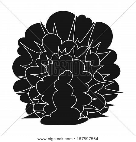Explosion icon in black design isolated on white background. Explosions symbol stock vector illustration. - stock vector