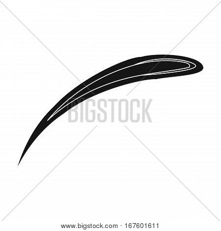 Comet Halley icon in black design isolated on white background. Planets symbol stock vector illustration. - stock vector