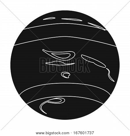 Mercury icon in black design isolated on white background. Planets symbol stock vector illustration. - stock vector