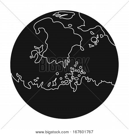 Mars icon in black design isolated on white background. Planets symbol stock vector illustration. - stock vector