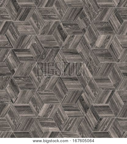 Parquet wood rhombus hexagon repeating floor texture