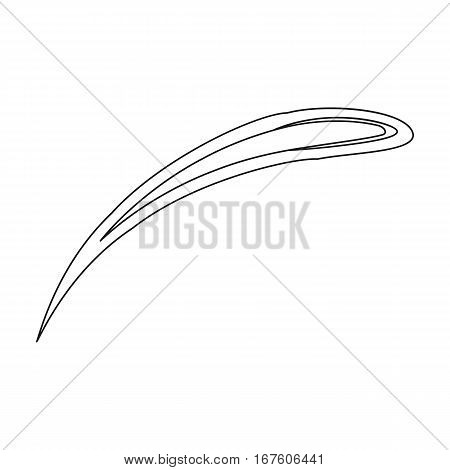 Comet Halley icon in outline design isolated on white background. Planets symbol stock vector illustration. - stock vector