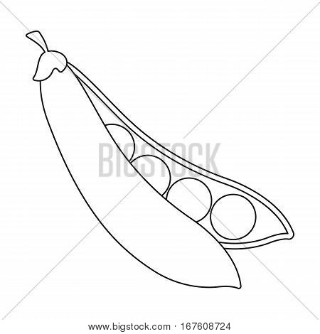 Peas icon outline. Singe vegetables icon from the eco food outline. - stock vector