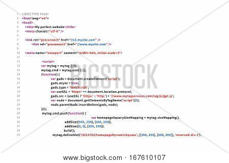 Simple Website HTML Vector & Photo (Free Trial) | Bigstock