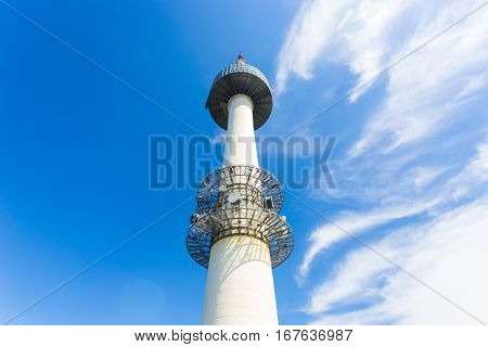 Seoul N Namsan Tower Base Low Angle View Up H