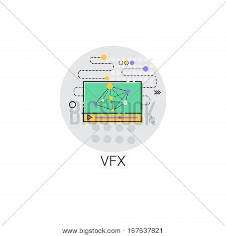 Vfx Camera Film Production Industry Icon Vector Illustration