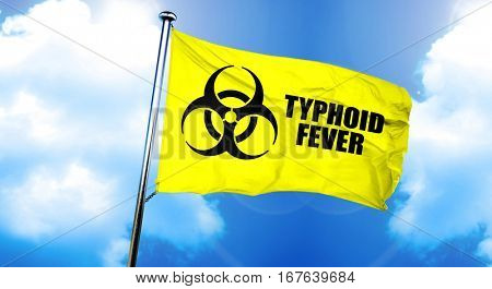 Typhoid fever flag, 3D rendering