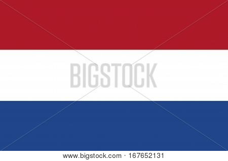 Flag of Netherlands or Kingdom of the Netherlands. 3d illustration